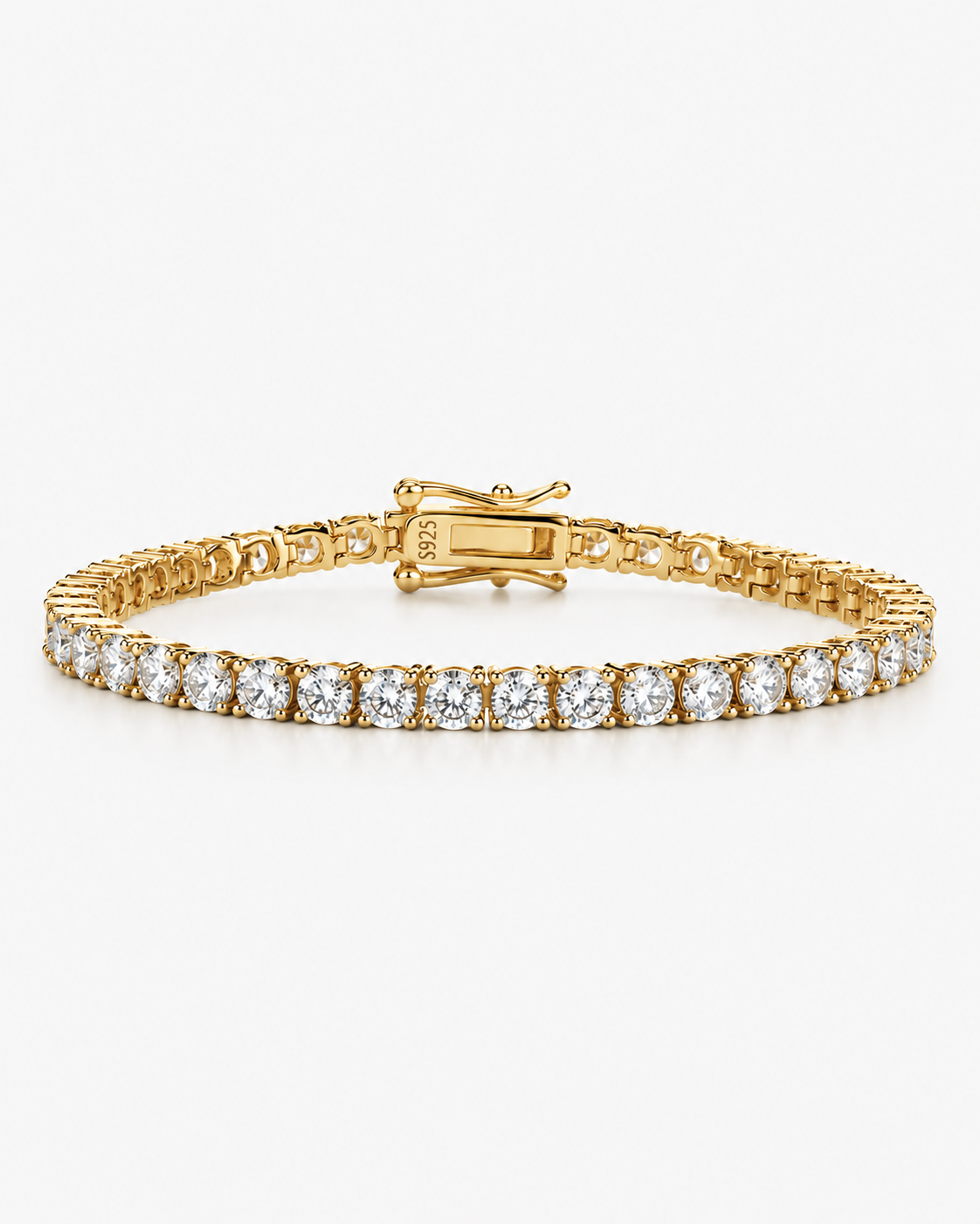 TENNIS BRACELET MOISSANITE S925 - GOLD (Made to Order)