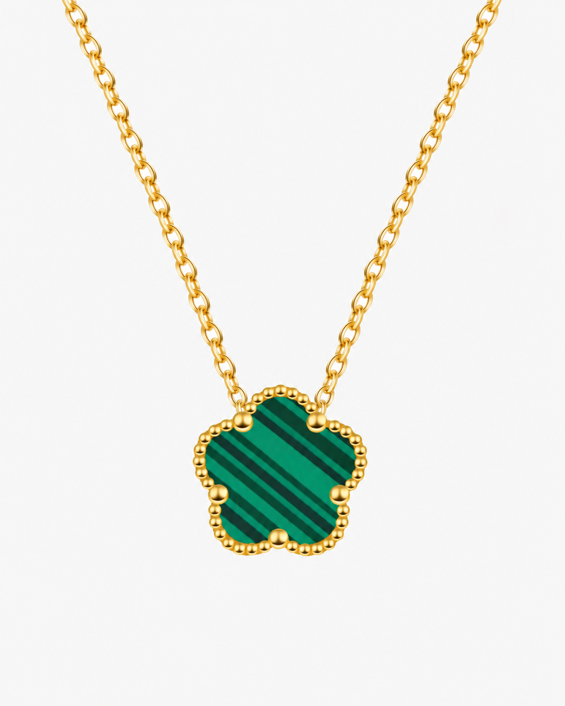 FIORI NECKLACE - GOLD/GREEN