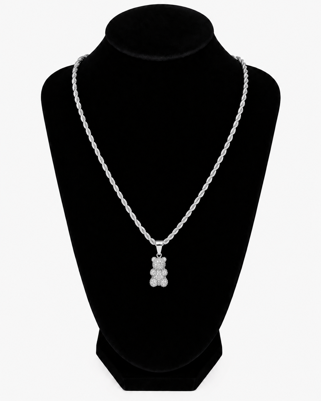 STHLM WITH DIAMOND GUMMY BEAR - SILVER (3MM)