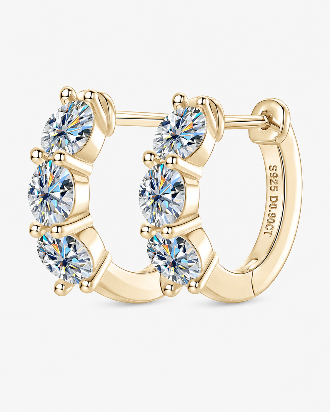 EARRINGS LUSSO MOISSANITE S925 - GOLD