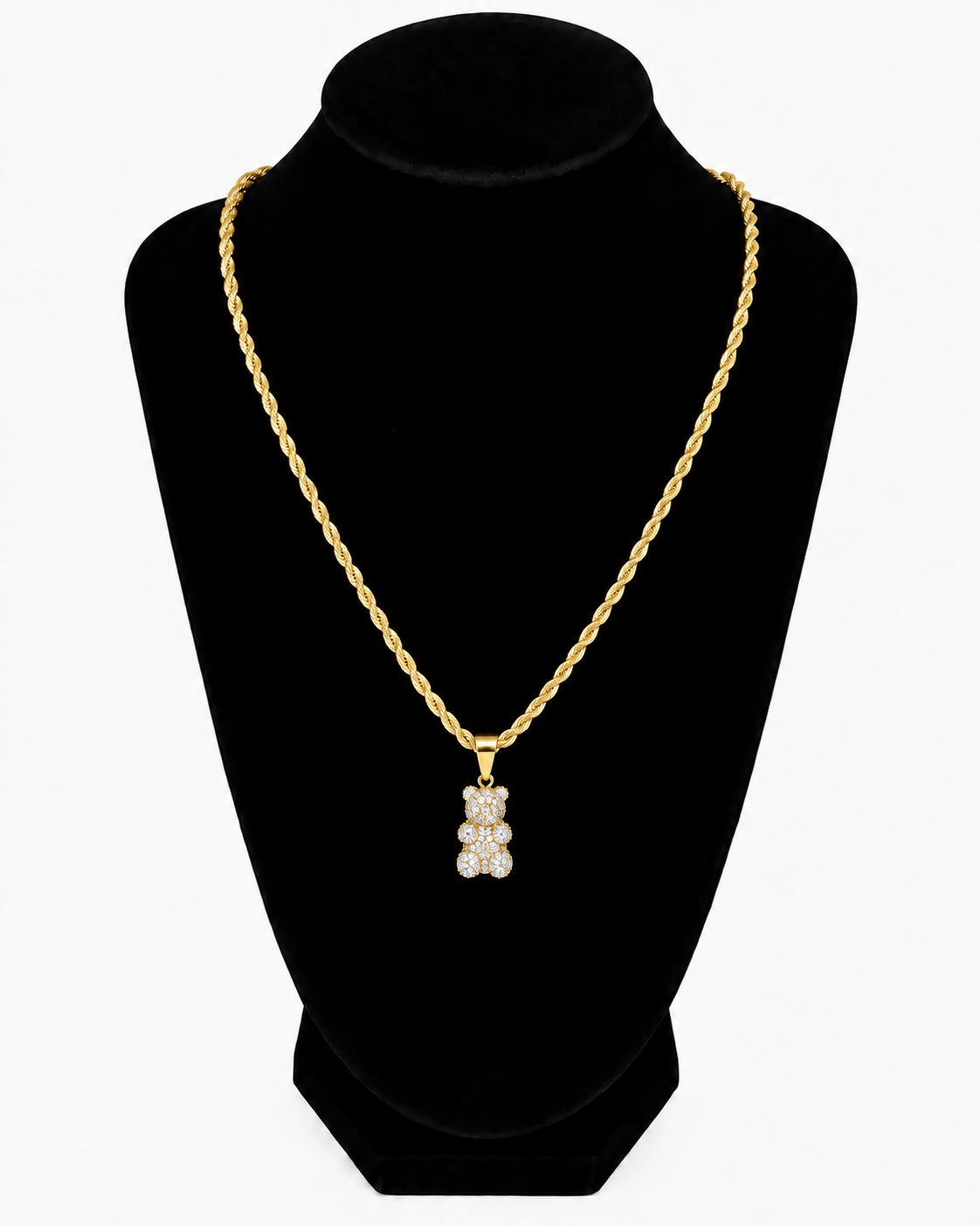 STHLM WITH DIAMOND GUMMY BEAR - GOLD (3MM)