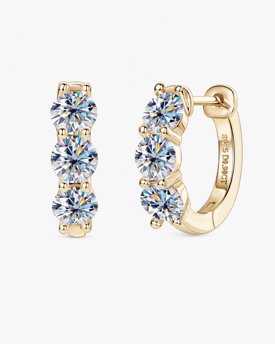 EARRINGS LUSSO MOISSANITE S925 - GOLD