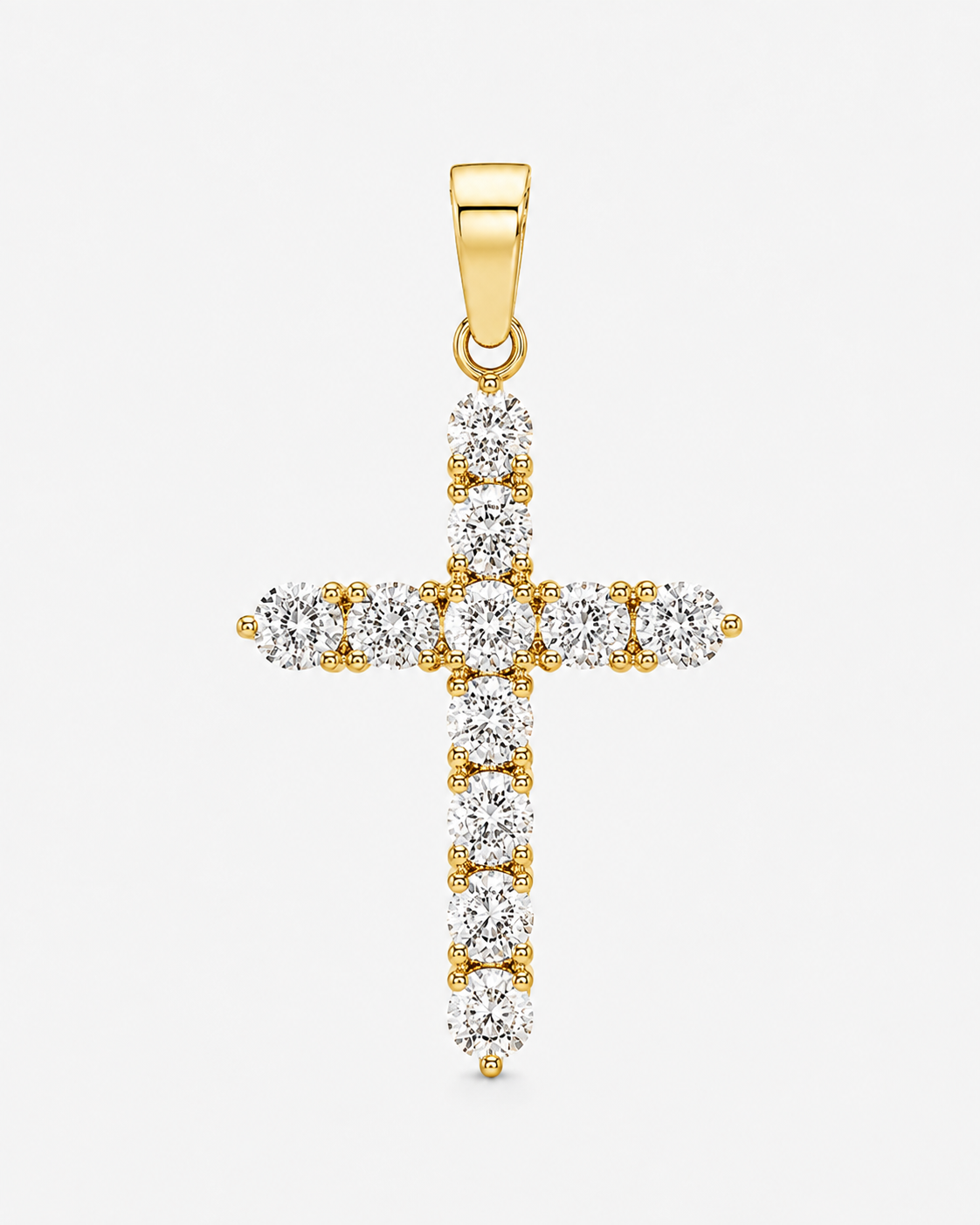 PENDANT DIAMOND CROSS - GOLD