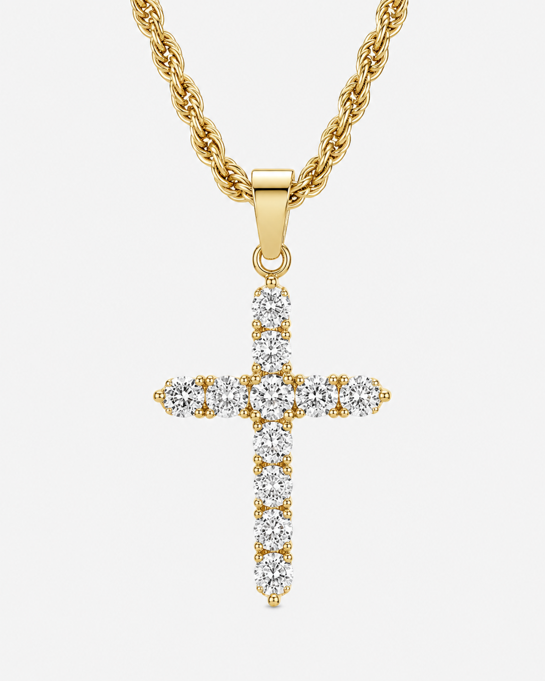 PENDANT DIAMOND CROSS - GOLD