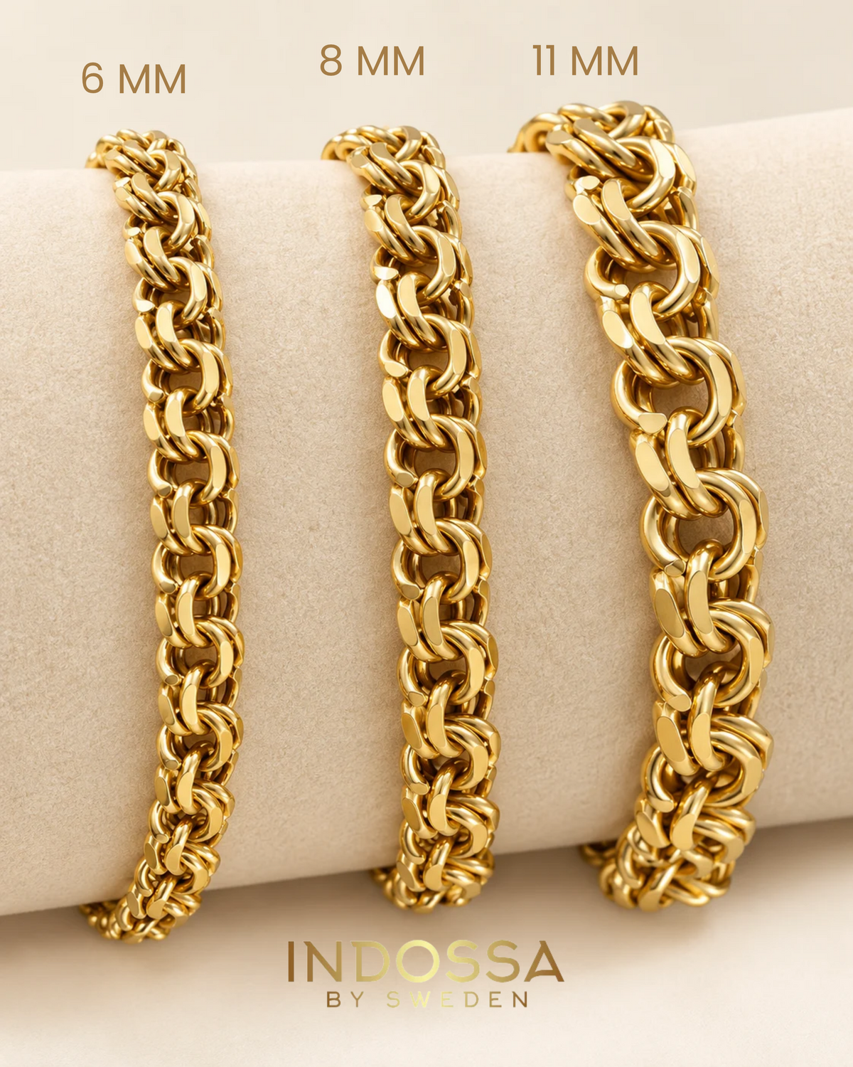 BISMARCK LYX ARMBAND - GULD (6MM)