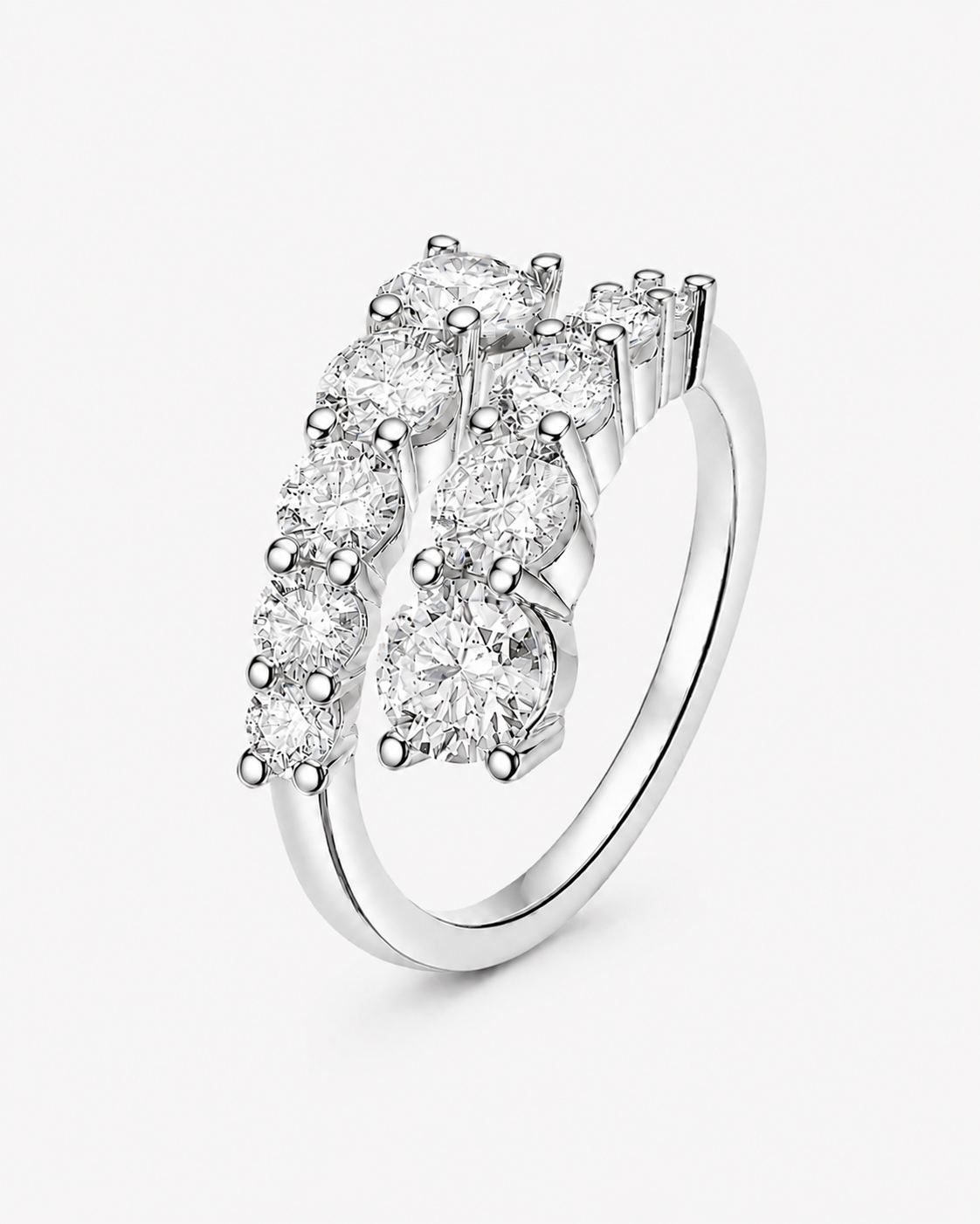 RING DONATELLA WITH MOISSANITE DIAMONDS S925 - SILVER
