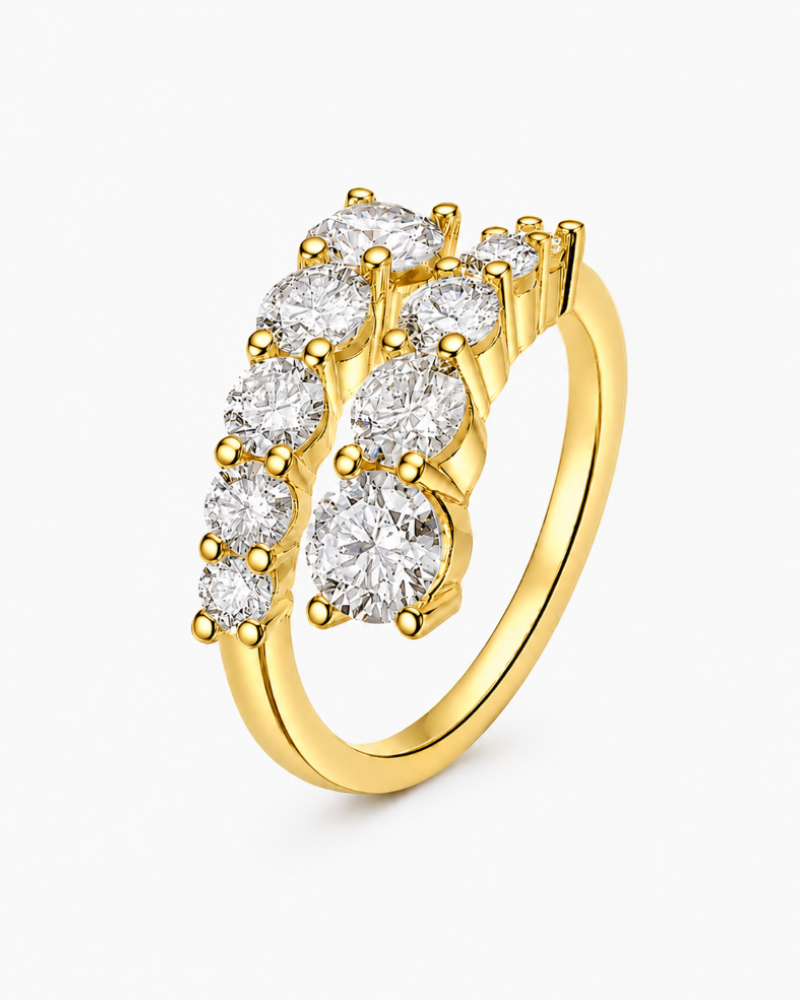 RING DONATELLA WITH MOISSANITE DIAMONDS S925 - GOLD