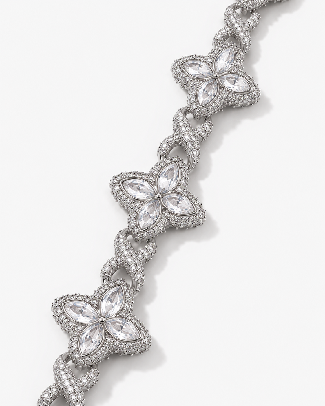 INFINITY FIORI DIAMOND BRACELET - SILVER