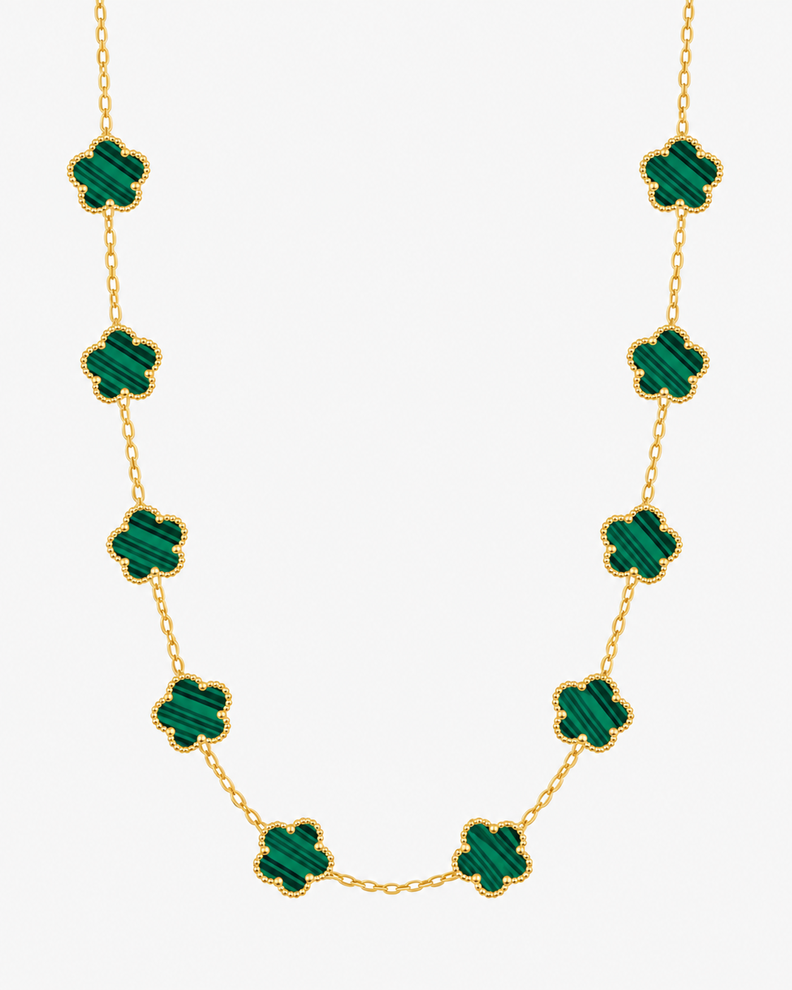 FIORI NECKLACE V2 - GOLD/GREEN