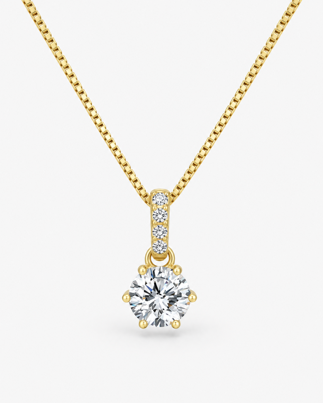 DIAMOND V2 NECKLACE MOISSANITE S925 - GOLD