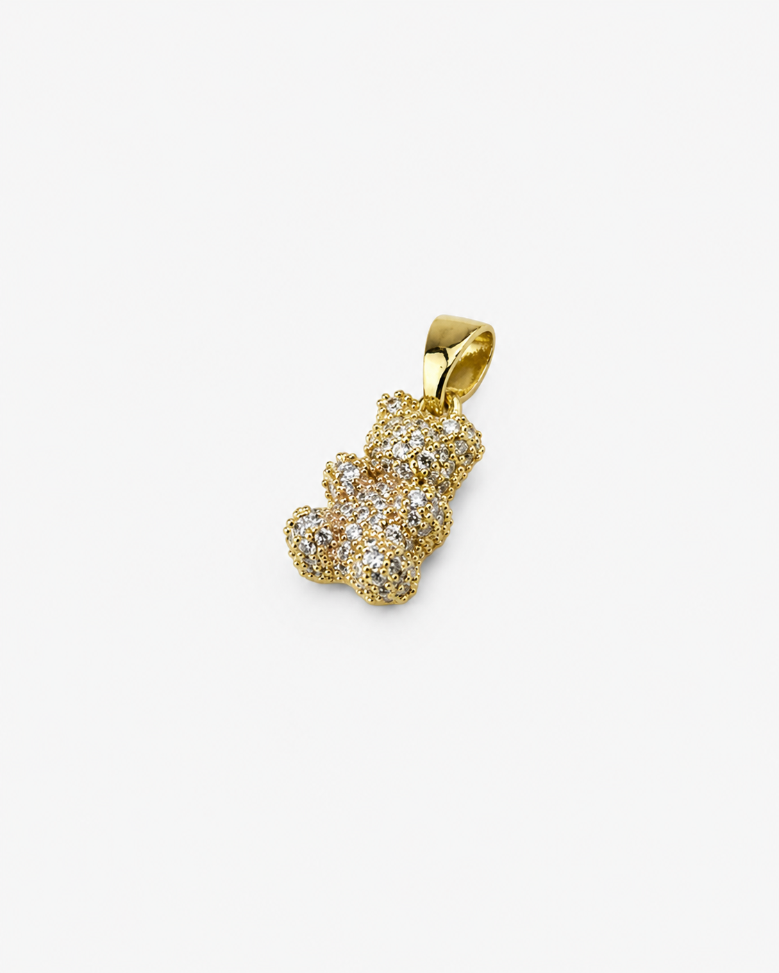DIAMOND GUMMY BEAR PENDANT - GOLD