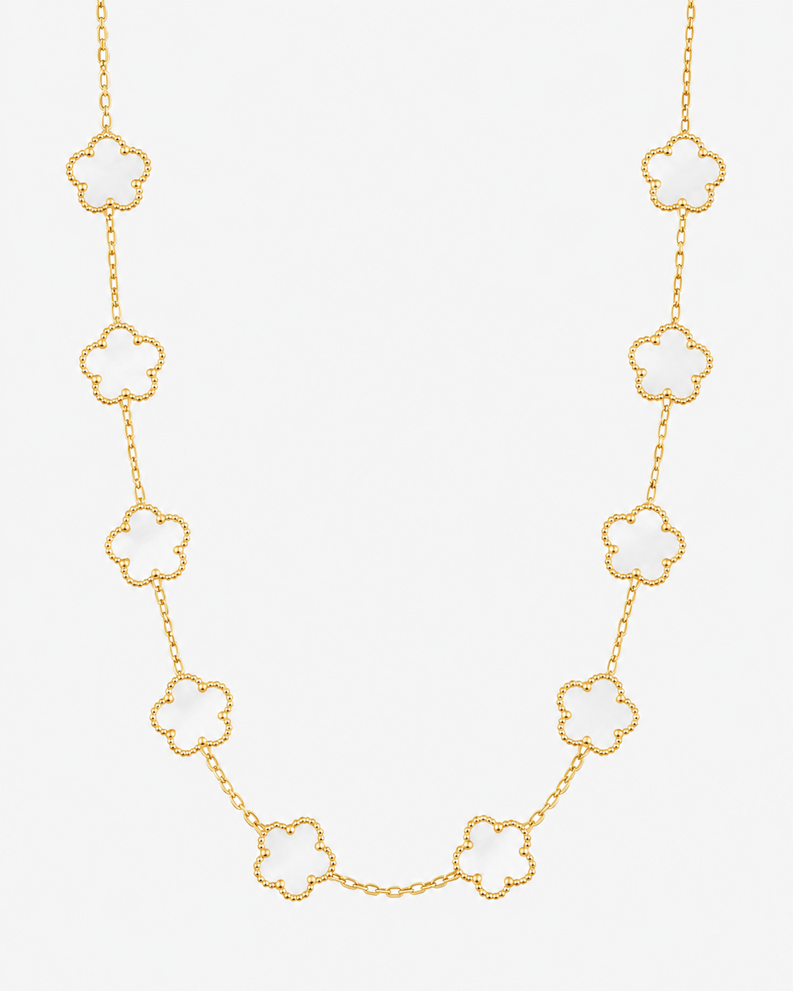 FIORI NECKLACE V2 - GOLD/WHITE