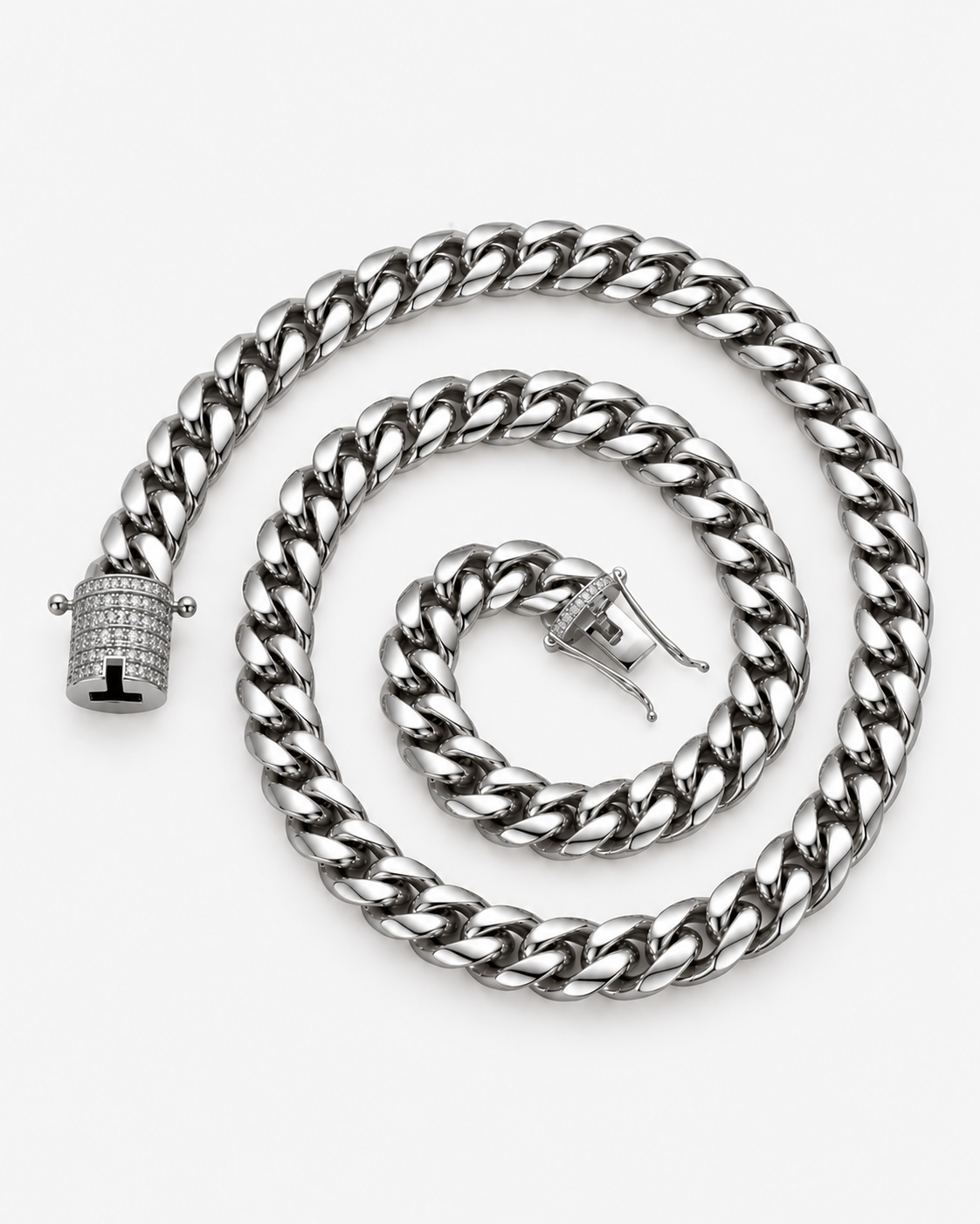 CUBAN NECKLACE LUXURY - SILVER (8MM)