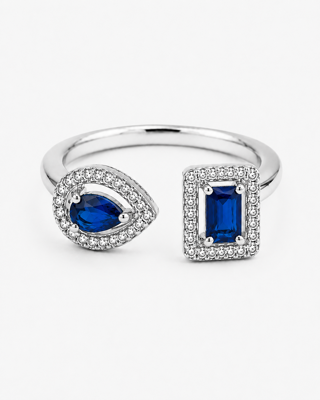 DIAMOND RING - SILVER/BLUE
