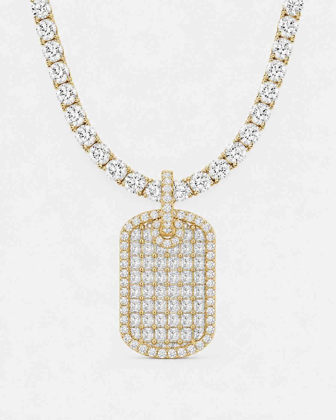 DIAMOND TRAY PENDANT - GOLD