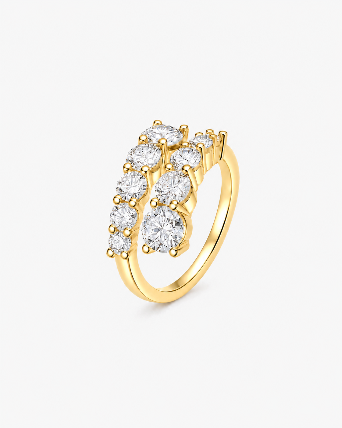 RING DONATELLA WITH MOISSANITE DIAMONDS S925 - GOLD