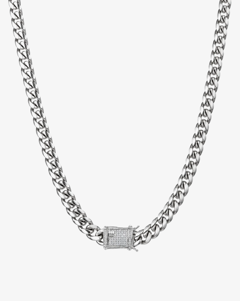 CUBAN NECKLACE LUXURY - SILVER (8MM)