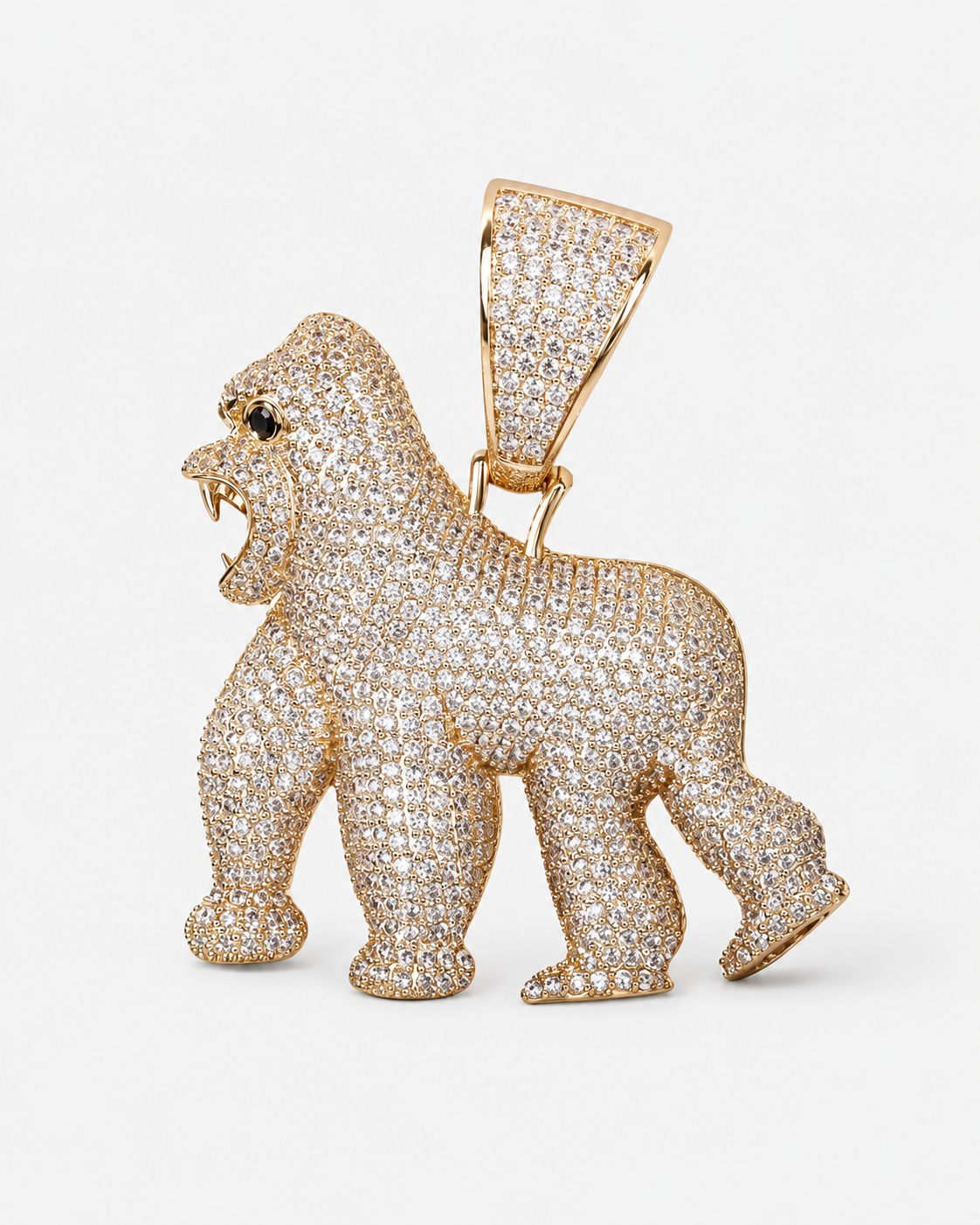 DIAMOND APE PENDANT - GOLD