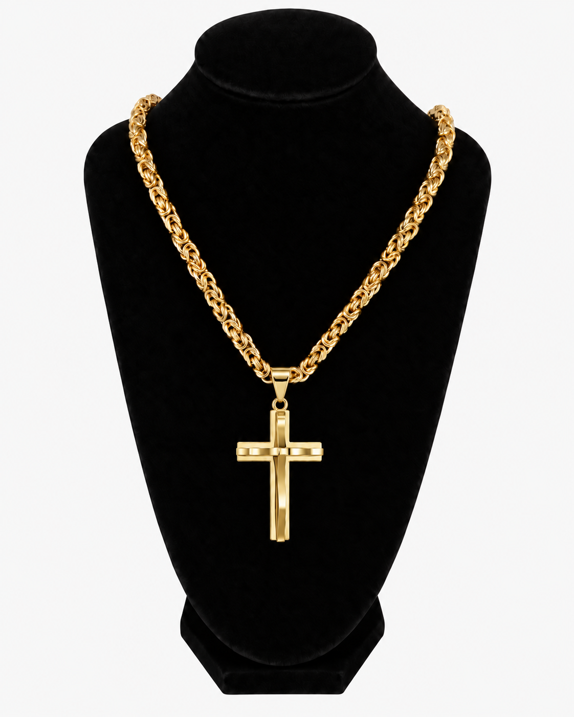 BYZANTINE K2 WITH CROSS - GOLD (6MM)