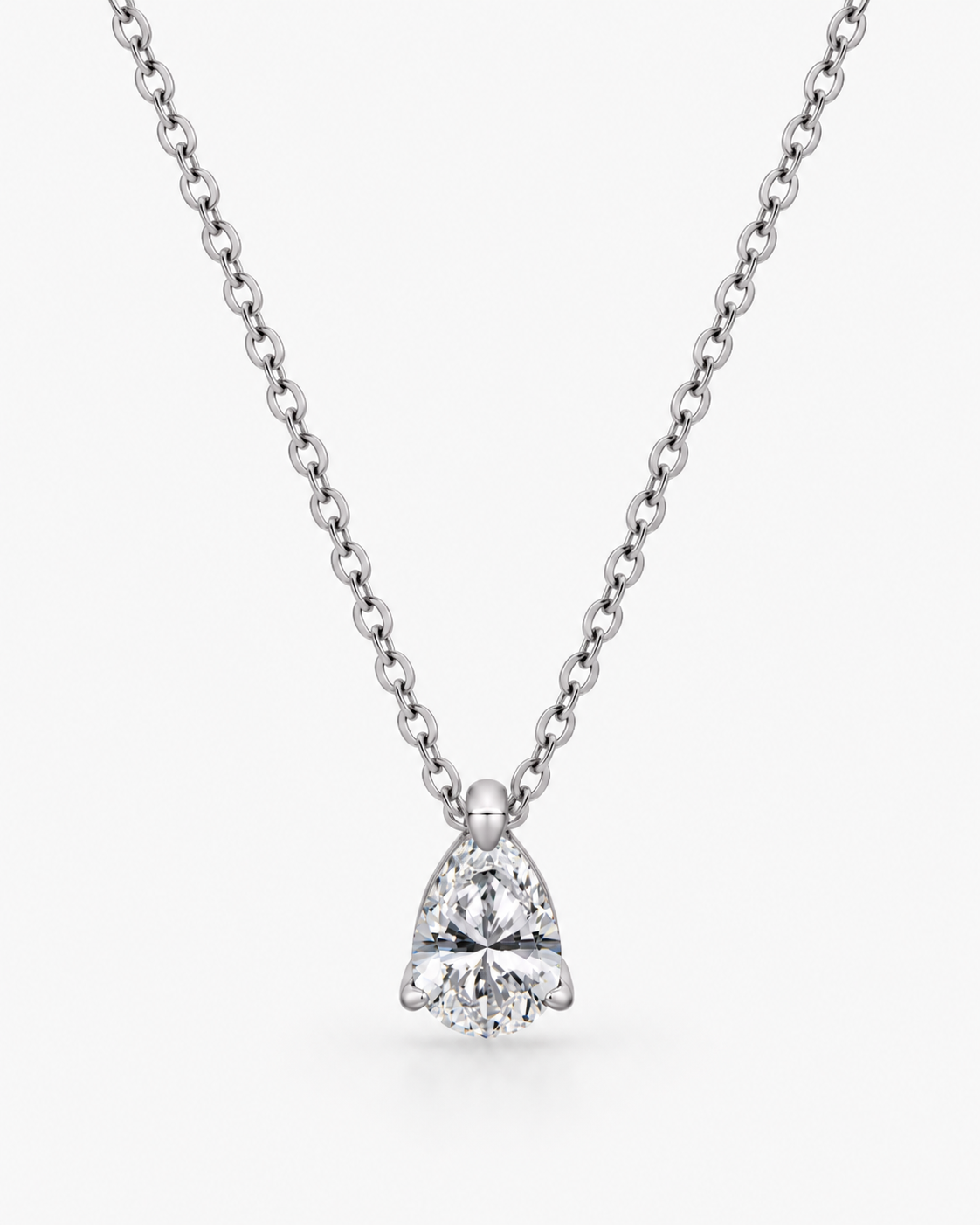 PEAR DIAMOND NECKLACE MOISSANITE S925 - SILVER