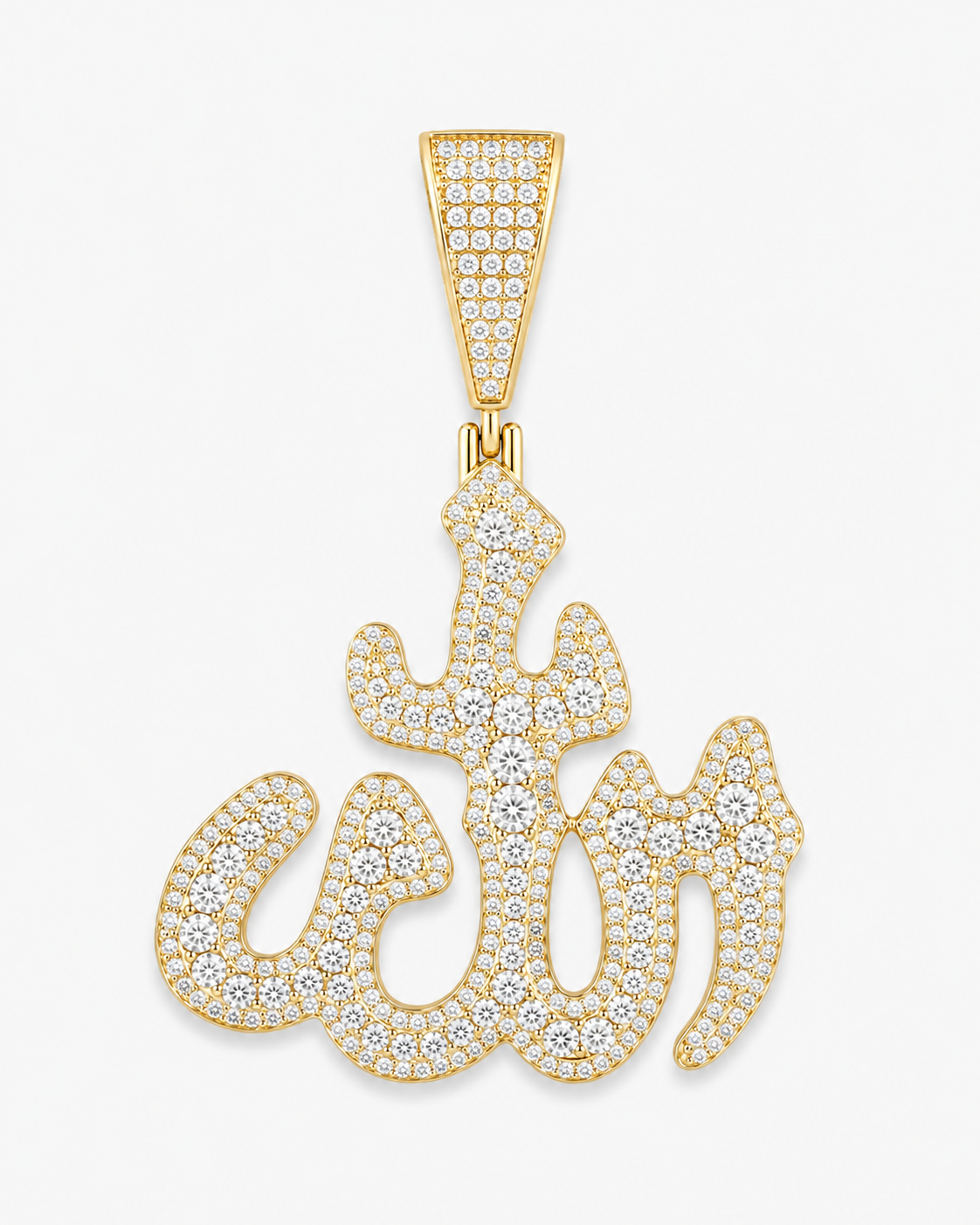 PENDANT DIAMOND ALLAH MOISSANITE S925 - GOLD