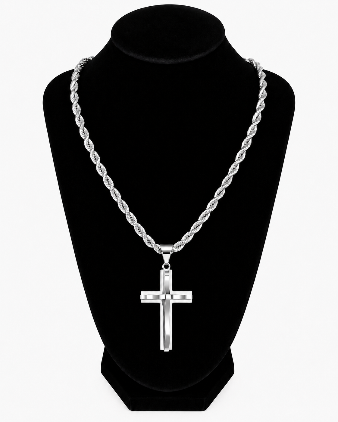 STHLM WITH CROSS - SILVER (6MM)
