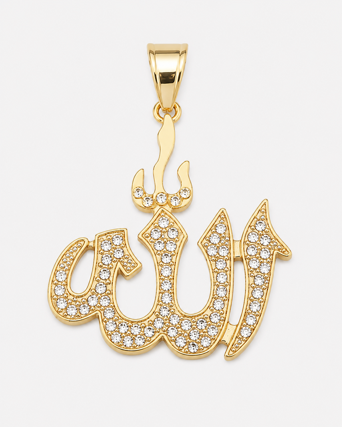 DIAMOND ALLAH PENDANT - GOLD