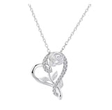 NECKLACE ROSE - SILVER